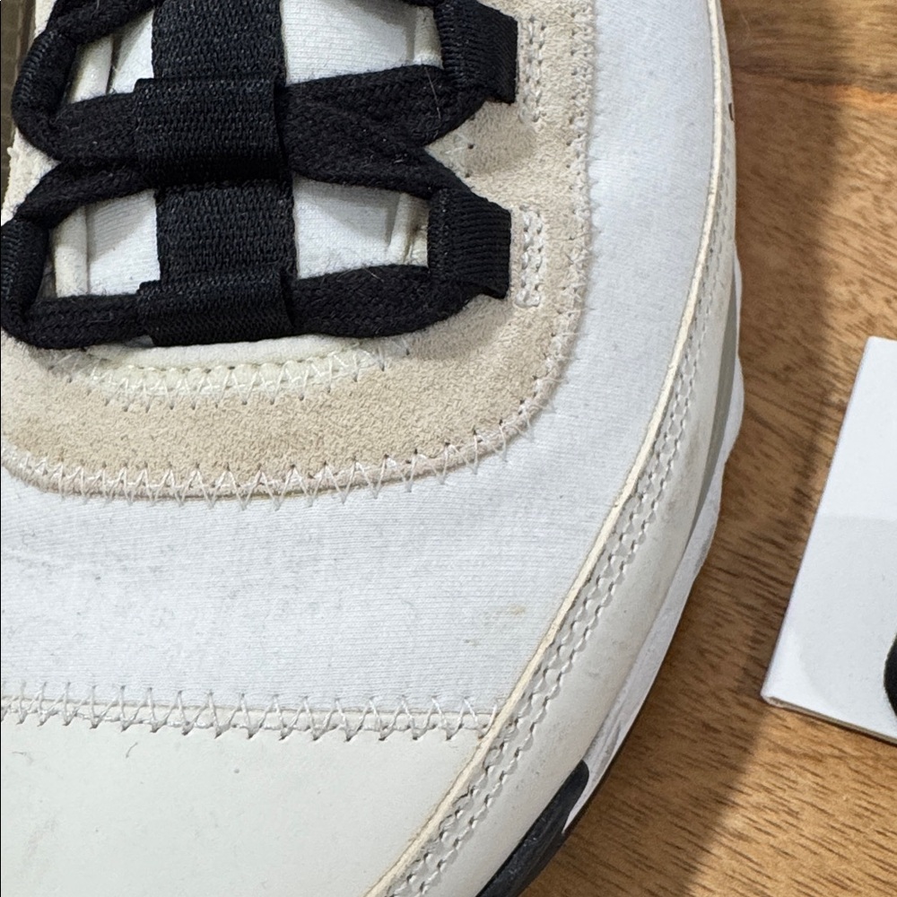 CHANEL White and Black Lace-Up Sneakers - Picture 5 of 11